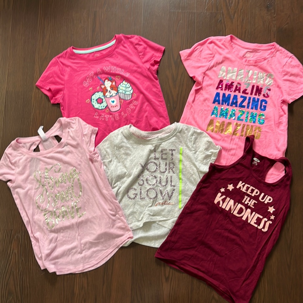 BUNDLE of 5 | Inspirational Tees | GIRLS 10-12
